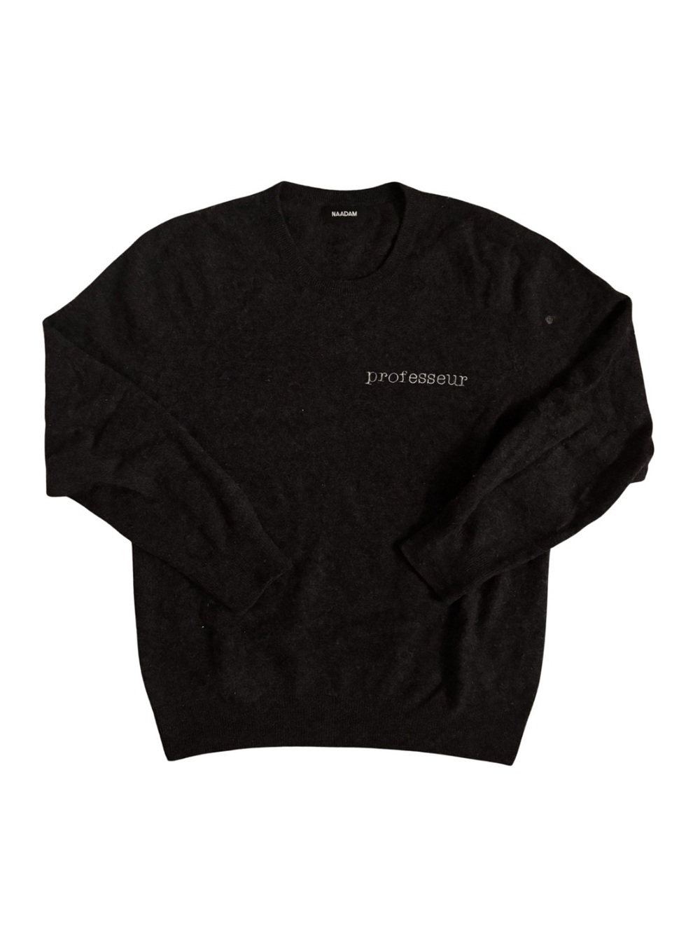 NAADAM Dark Gray Cashmere Crew Sweater